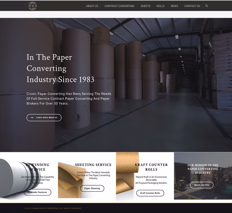 Crown-Paper-Converting Homepage 1440px