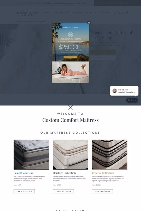 Custom-Comfort-Mattress Homepage 1440px