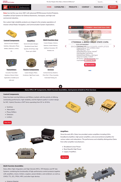 Daico-Industries Homepage 1440px