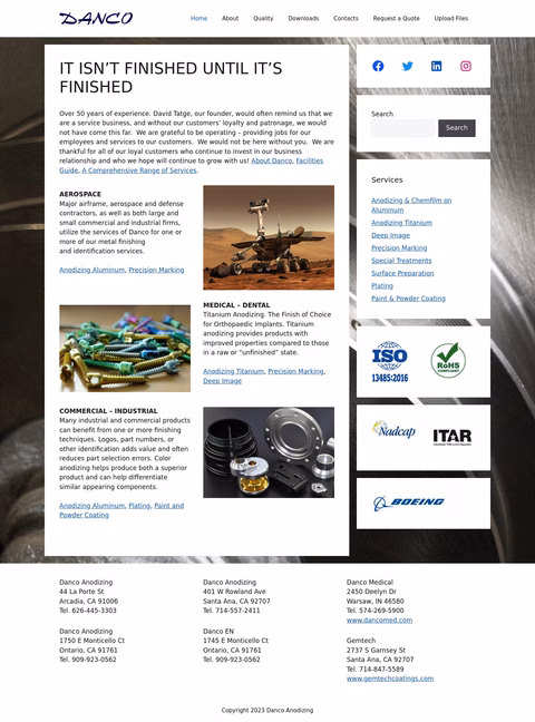 Danco-Metal-Surfacing Homepage 1440px