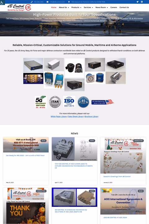 Db-Control Homepage 1440px