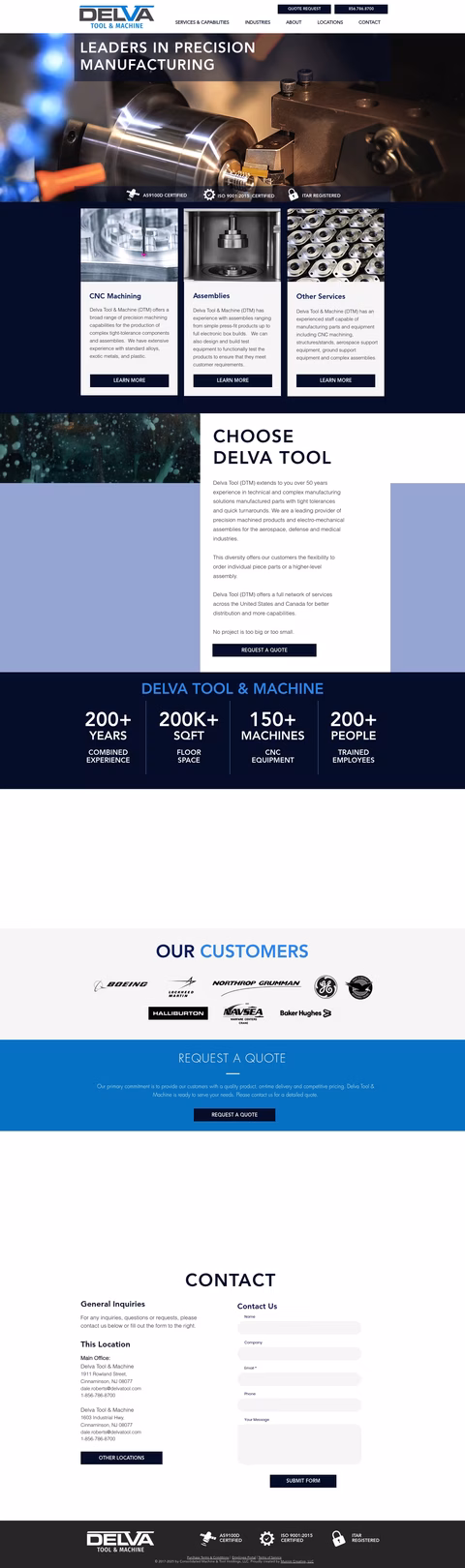 Delva-Tool-Machine Homepage 1440px