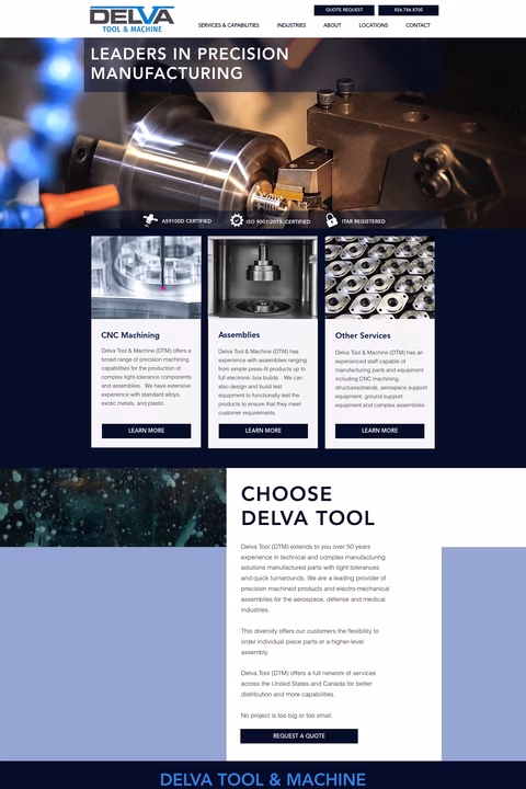 Delva-Tool-Machine Homepage 1440px
