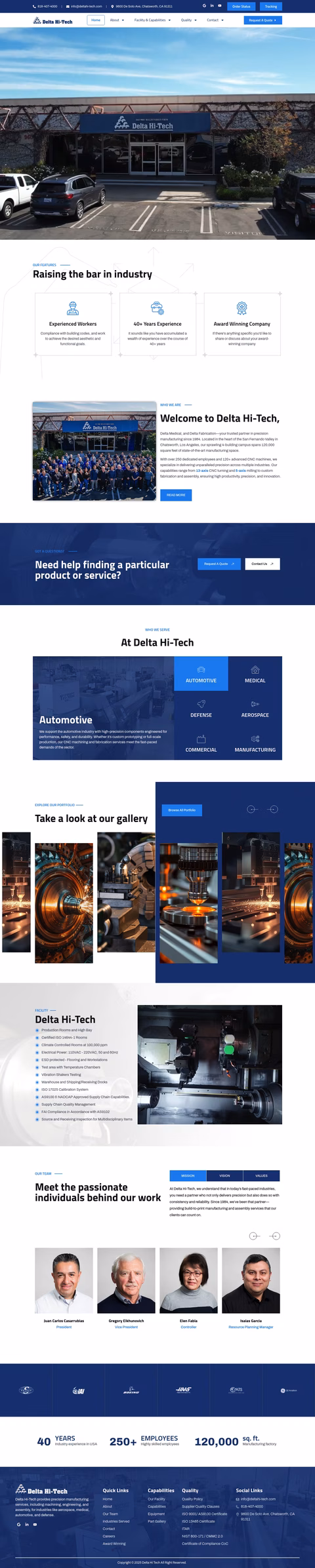 Delta-Hi-Tech Homepage 1440px