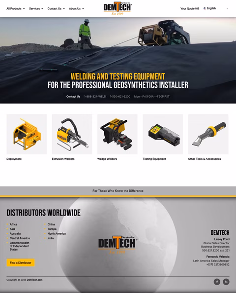 Demtech-Services Homepage 1440px