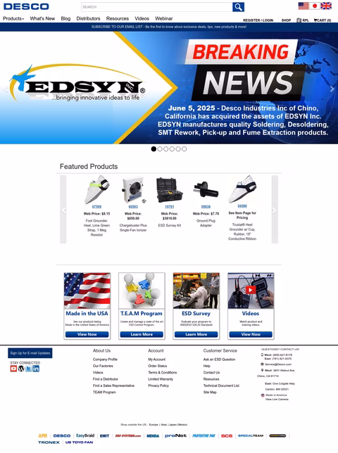 Desco-Industries-Inc Homepage 1440px