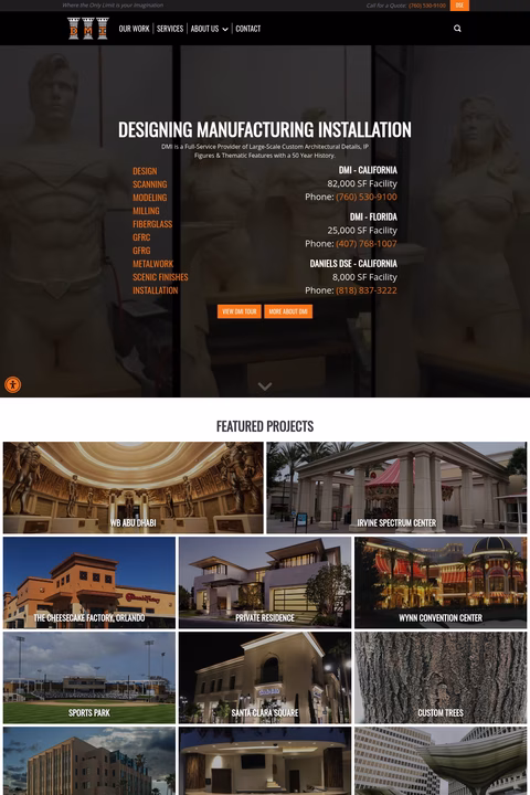 Designing-Manufacturing-Installation Homepage 1440px