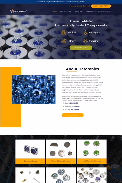 Detoronics Homepage 1440px