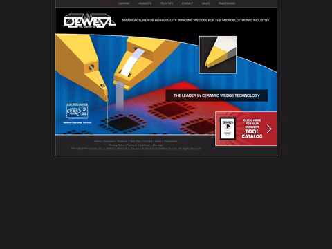 Deweyl-Tool-Company Homepage 1440px
