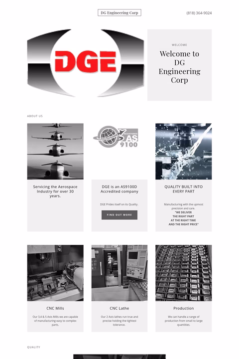 Dg-Engineering-Corporation Homepage 1440px