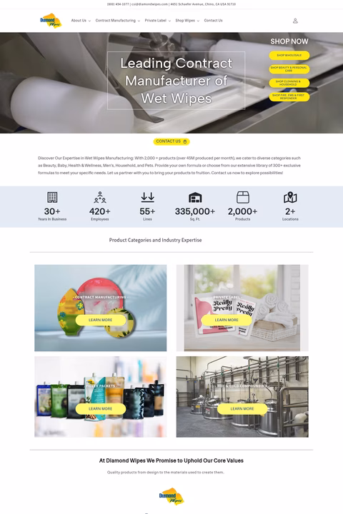 Diamond-Wipes-International Homepage 1440px