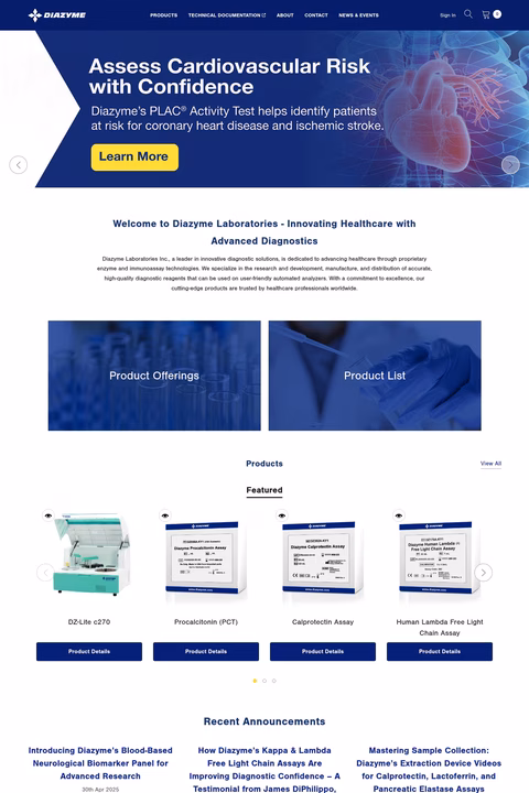 Diazyme-Laboratories Homepage 1440px