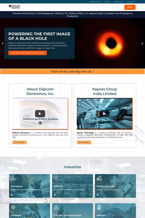 Digicom-Electronics Homepage 1440px