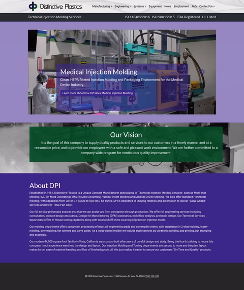 Distinctive-Plastics Homepage 1440px