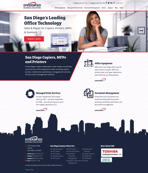 Diversified-Business-Solutions Homepage 1440px