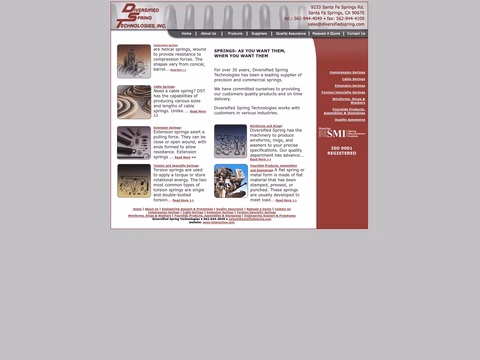 Diversified-Spring-Technologies Homepage 1440px