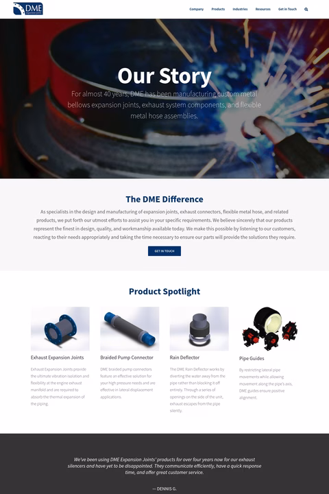 Dme-Inc Homepage 1440px