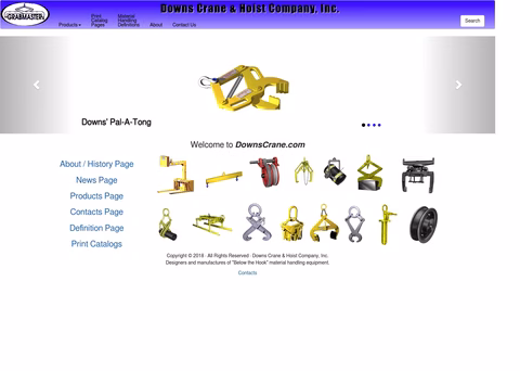 Downs-Crane-Hoist-Co Homepage 1440px