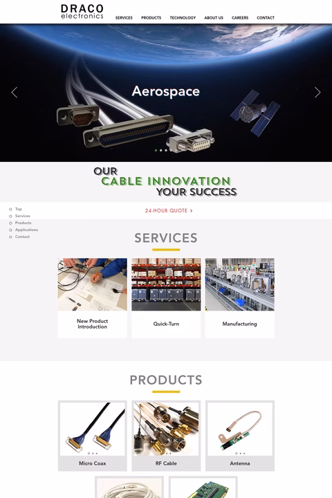 Draco-Electronics Homepage 1440px