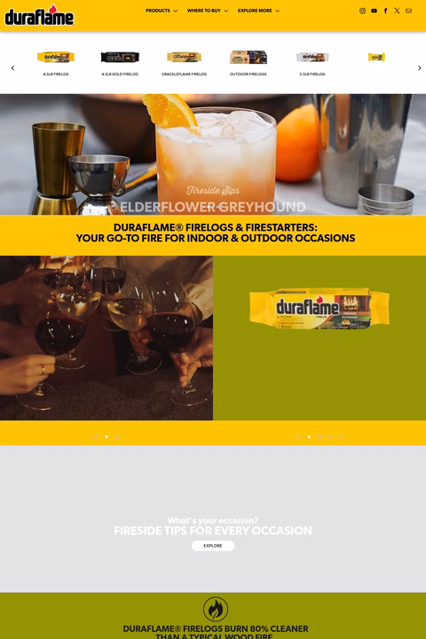 Duraflame Homepage 1440px