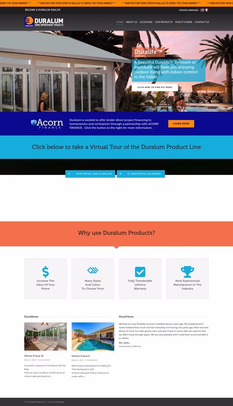 Duralum-Products Homepage 1440px