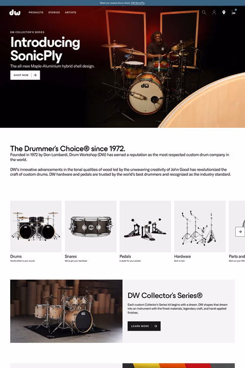 Dw-Drums Homepage 1440px
