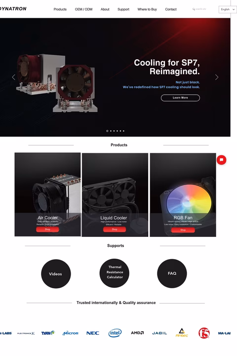 Dynatron-Corporation Homepage 1440px