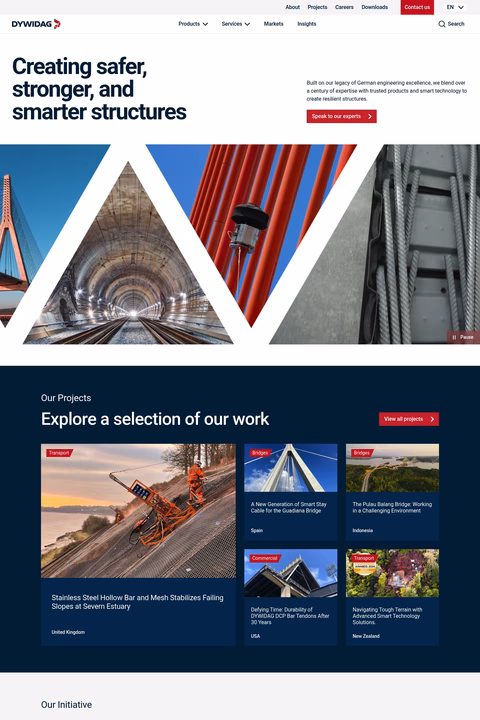 Dywidag-Systems-International Homepage 1440px