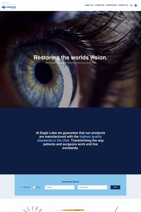 Eagle-Labs Homepage 1440px