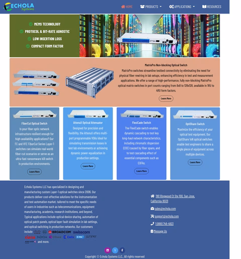 Echola-Systems Homepage 1440px