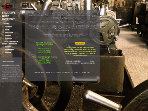 Edmund-A-Gray-Company Homepage 1440px