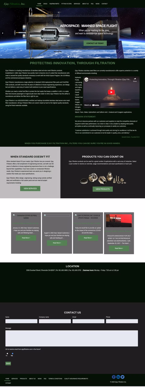 Ejay-Filtration Homepage 1440px