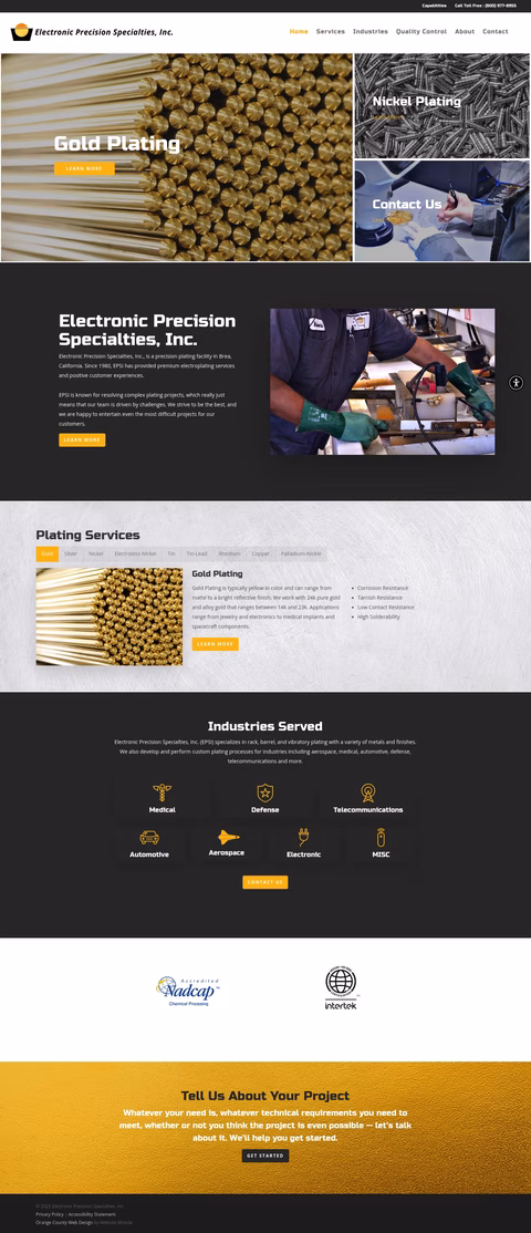 Electronic-Precision-Specialties-Inc Homepage 1440px