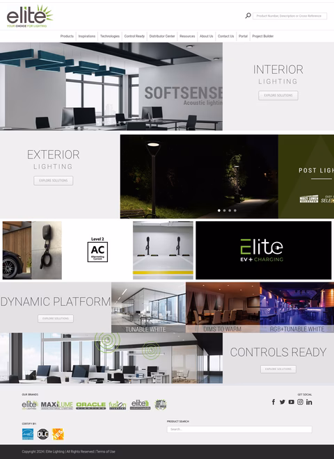 Elite-Lighting Homepage 1440px