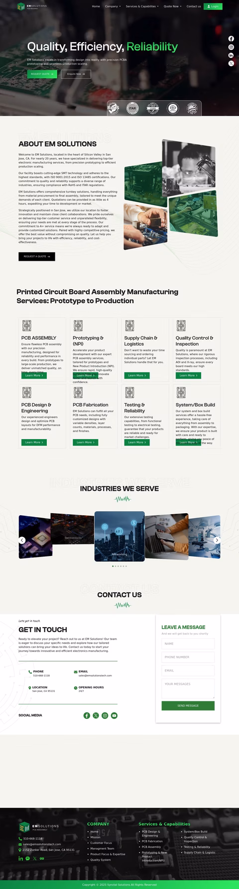Em-Solutions Homepage 1440px