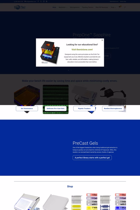 Embitec Homepage 1440px