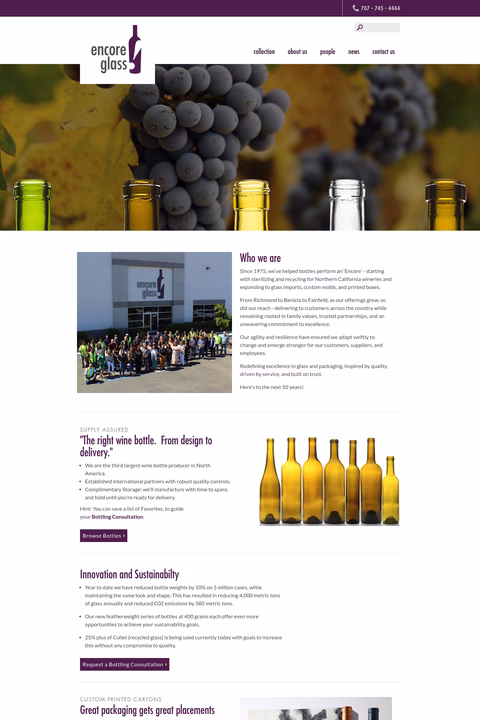 Encore-Glass Homepage 1440px