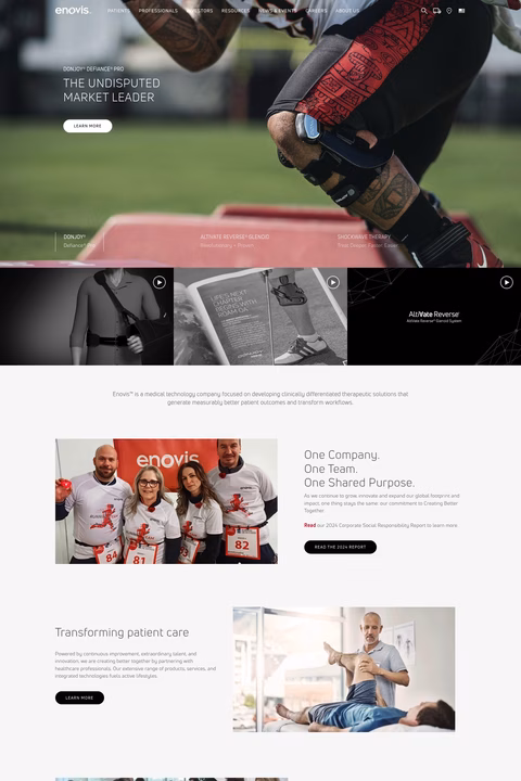 Enovis Homepage 1440px