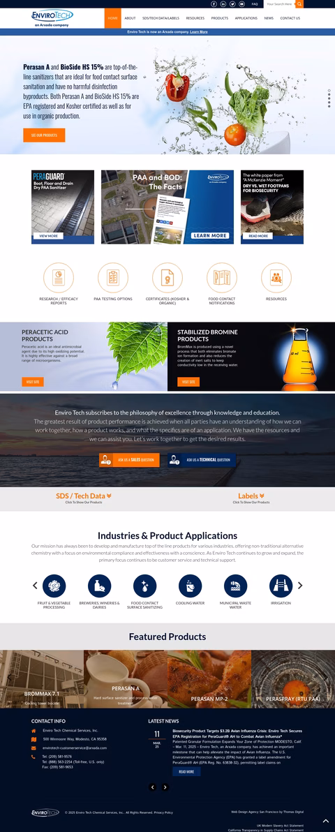 Enviro-Tech Homepage 1440px