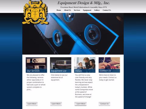 Equipment-Design-Manufacturing Homepage 1440px