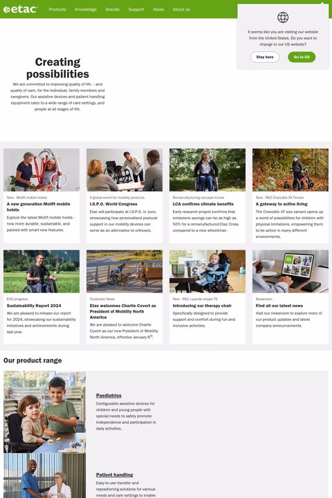 Etac Homepage 1440px
