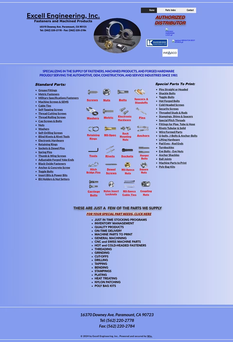 Excell-Engineering Homepage 1440px