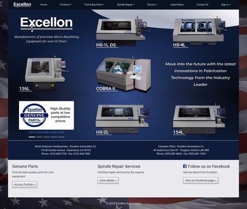 Excellon-Automation-Co Homepage 1440px