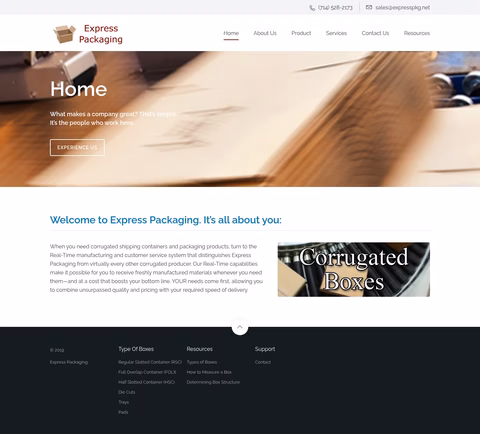 Express-Packaging Homepage 1440px