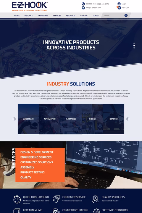 Ez-Hook Homepage 1440px