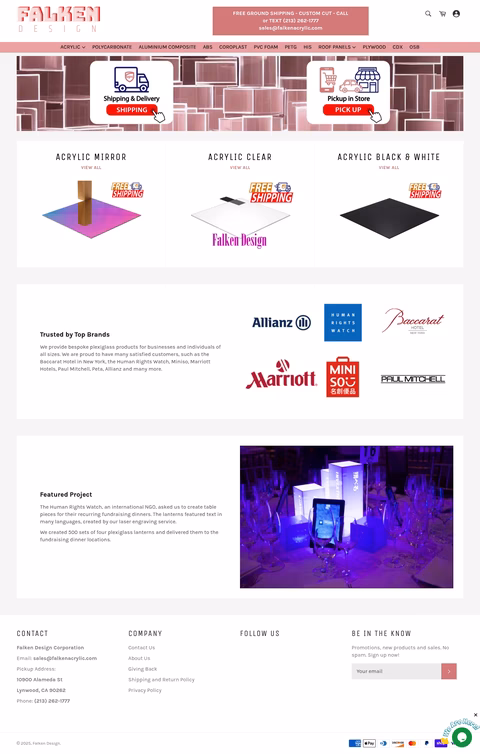 Falken-Design Homepage 1440px