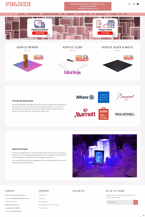 Falken-Design Homepage 1440px