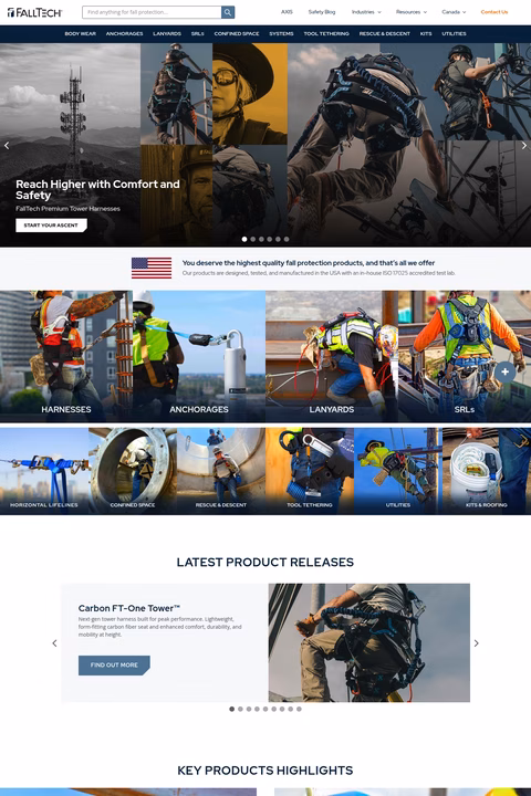 Falltech Homepage 1440px