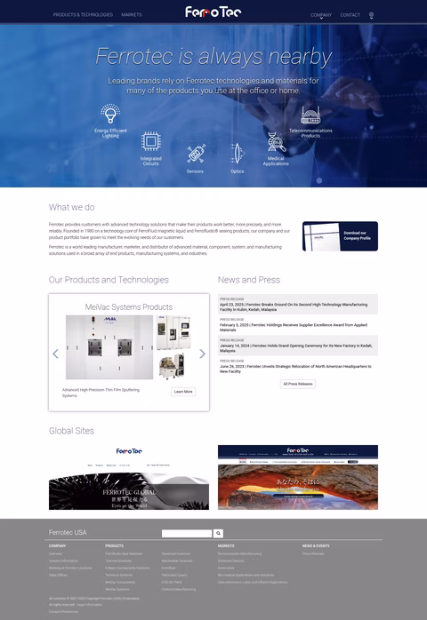 Ferrotec-Usa Homepage 1440px