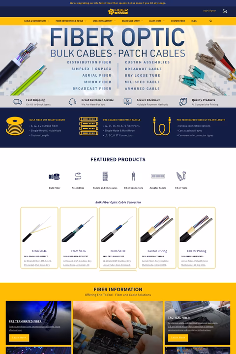 Fiber-Savvy Homepage 1440px